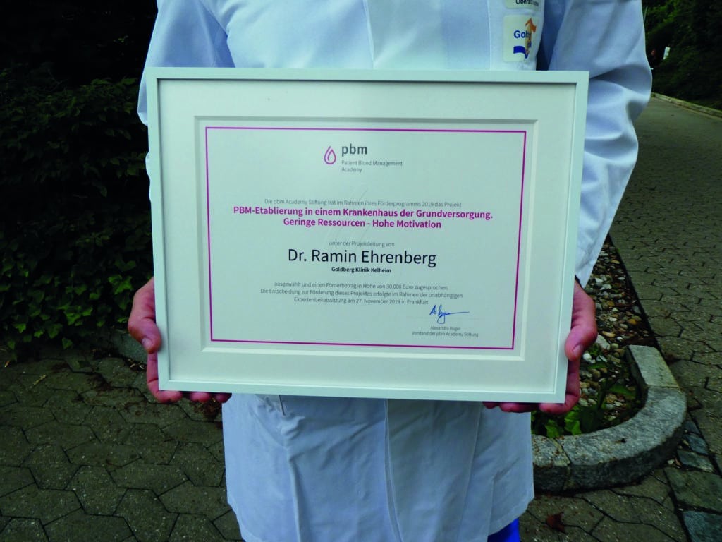 Auszeichnung PBM Goldberg Klinik Ramin Ehrenberg