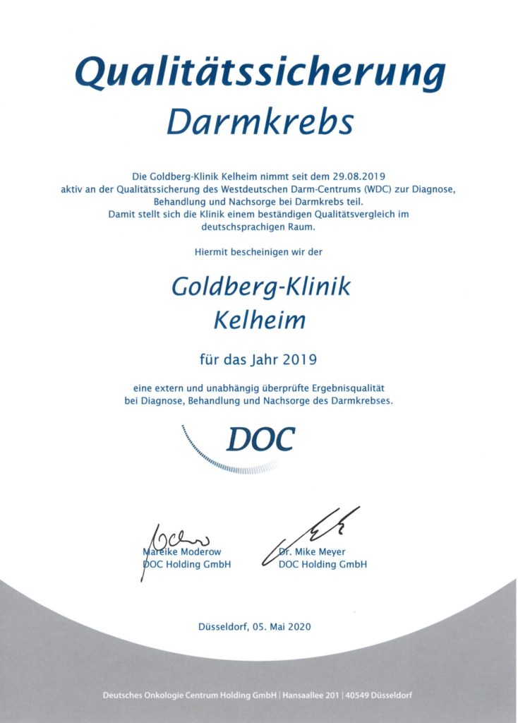 Darmkrebs_Zertifikat_Kelheim_-_Goldberg-Klinik_2019